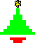 Drawing of a Christmas tree with star on top.